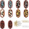 Olycraft DIY Leopard Print Pattern Rectangle Dangle Earring Making Kit DIY-OC0009-49-1