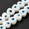 Handmade Evil Eye Lampwork Beads Strands LAMP-E023-07B-01-4