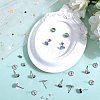 100Pcs Flat Round Stainless Steel Stud Earring Settings STAS-SP0001-61A-P-4