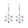 Snowflake Alloy Enamel Dangle Earrings FS-WGD9918-15-1