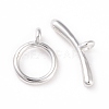 Eco-friendly Brass Toggle Clasps KK-D082-12S-1