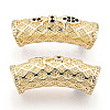 Brass Micro Pave Cubic Zirconia Tube Beads ZIRC-T004-60G-1