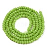 Opaque Solid Color Glass Beads Strands EGLA-T021-02F-2