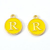 Golden Plated Alloy Enamel Charms X-ENAM-S118-09R-2