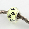 Large Hole Dog Paw Prints Pattern Resin European Beads OPDL-Q129-230A-2