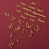 Twelve Constellations Alloy Cabochons DIY-CJ0001-29-3