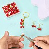 50Pcs Glass Pendants PALLOY-SZ00001-5