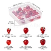 25Pcs 6 Styles Handmade Lampwork 3D Strawberry Beads LAMP-FS0001-19-4