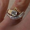Brass Micro Pave Clear Cubic Zirconia Finger Rings FS-WG8456F-05-1