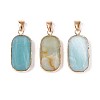 Natural Flower Amazonite Pendants G-N349-03E-G-1