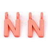 Rack Plating Spray Painted Alloy 2-Loop Link Pendants PALLOY-N176-01N-2