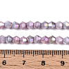 Ombre Effect Dyed Glass Beads Strands X-GLAA-T025-4mm-09C-4
