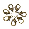 Tibetan Style Alloy Lobster Claw Clasps PALLOY-O027-AB01-5