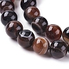 Natural Striped Agate/Banded Agate Beads Strands G-G582-10mm-45-3