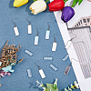 DIY Blank Rectangle Dome Earring Making Kit STAS-DC0015-38-4