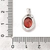 Platinum Brass Micro Pave Cubic Zirconia Pendants KK-U031-02P-02-3