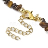 Natural Tiger Eye Anklets AJEW-AN00592-03-4