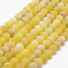 Frosted Natural Weathered Agate Beads Strands X-G-F367-6mm-11-2