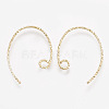 Brass Earring Hooks KK-S348-032-1