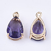 Transparent Glass Charms GLAA-T007-11D-2