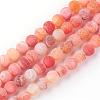 Natural Fire Crackle Agate Bead Strands G-S216-6mm-08-1