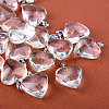 Heart Alloy Glass Pendants GLAA-Q049-20mm-01P-1