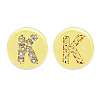 Brass Micro Pave Clear Cubic Zirconia Beads KK-T030-LA843-KX3-3