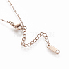 304 Stainless Steel Pendant Necklaces NJEW-O118-33-5
