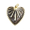 Brass Enamel Pendants KK-H206-11G-01-1
