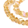 Electroplate Transparent Glass Beads Strands EGLA-Q139-01A-A03-3