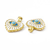 Real 18K Gold Plated PVD Vacuum Plating 201 Stainless Steel Enamel Pendants STAS-J401-VC1019-2