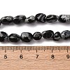 Natural Snowflake Obsidian Beads Strands G-K395-A04-01-5