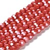Electroplate Opaque Glass Beads Strands EGLA-A035-P6mm-A03-1