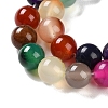 Natural Striped Agate/Banded Agate Beads Strands G-Z060-A01-B07-4