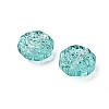 Spray Painted Transparent Glass Beads GLAA-D038-01H-2