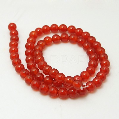 Natural Carnelian Bead Strands X-G-G338-6mm-01-1