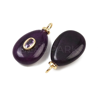 Dyed Natural White Jade Pendants X-KK-B157-42D-07-1