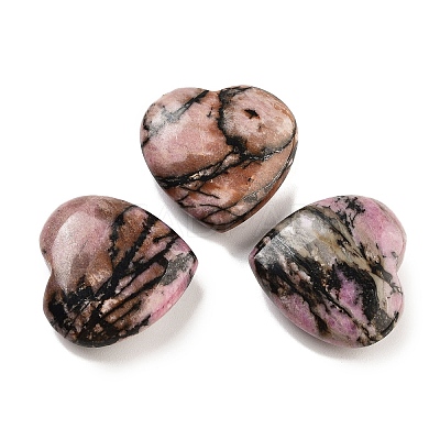 Heart Natural Rhodonite Palm Stones G-C134-06A-19-1