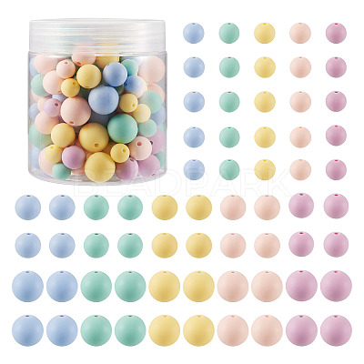 150Pcs 15 Styles Silicone Beads SIL-TA0001-25-1