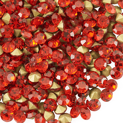 1 Bag Pointed Back Glass Rhinestone Cabochons RGLA-TADJ0001-01A-06-1