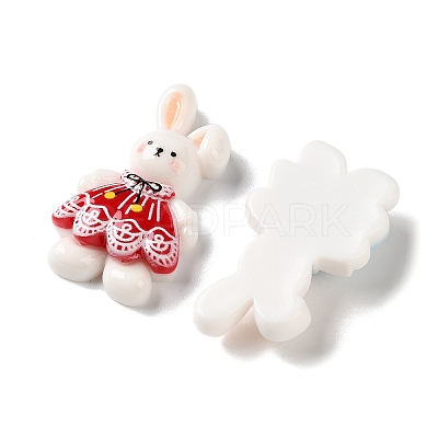 Opaque Resin Cabochons RESI-G121-03-1