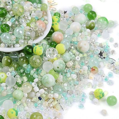DIY Lampwork Beads & Glass Seed Beds Jewelry Making Findings Kits SEED-K010-01G-1