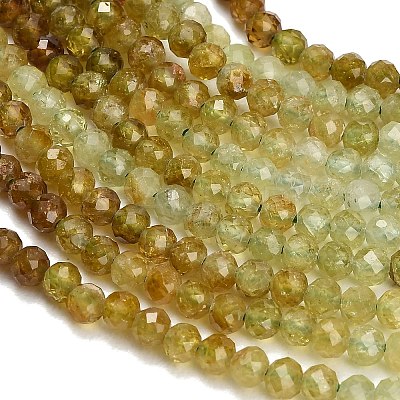 Natural Green Garnet Beads Strands GG-CBA77FB-B11-3mm-1