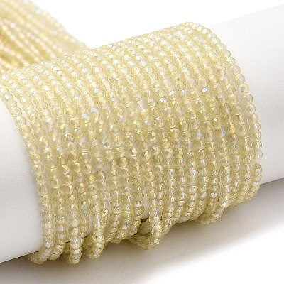 Electroplate Transparent Glass Beads Strands LS-GLAA-H021-01A-FR04-1