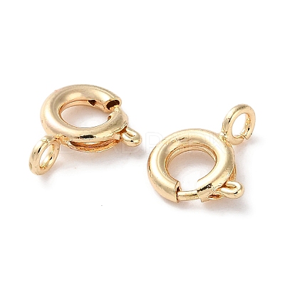 Rack Plating Brass Spring Ring Clasps X-KK-F090-22LG-1