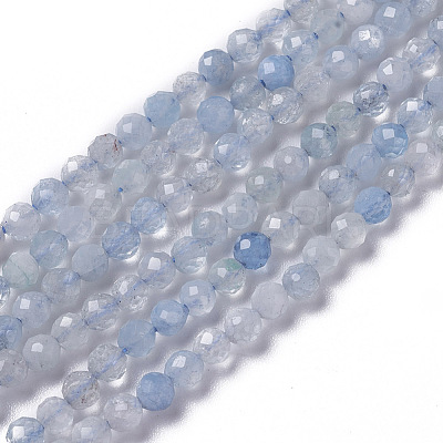 Natural Aquamarine Beads Strands G-F596-26-2mm-1