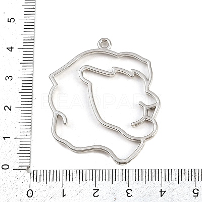 Zinc Alloy Open Back Bezel Pendants PALLOY-D580-05P-I-1