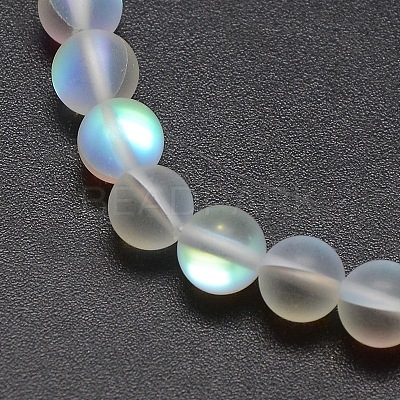 Synthetic Moonstone Beads Strands G-F142-8mm-01-1