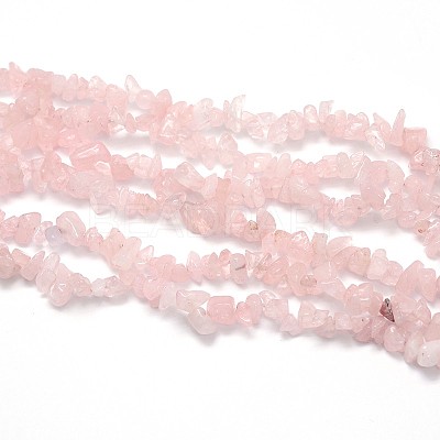 Natural Rose Quartz Beads Strands X-G-O049-B-36-1