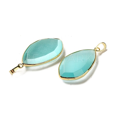 Cat Eye Pendants G-K338-08G-09-1